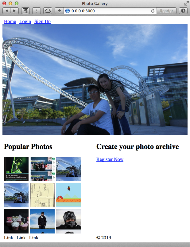 Gallery logged out&nbsppage