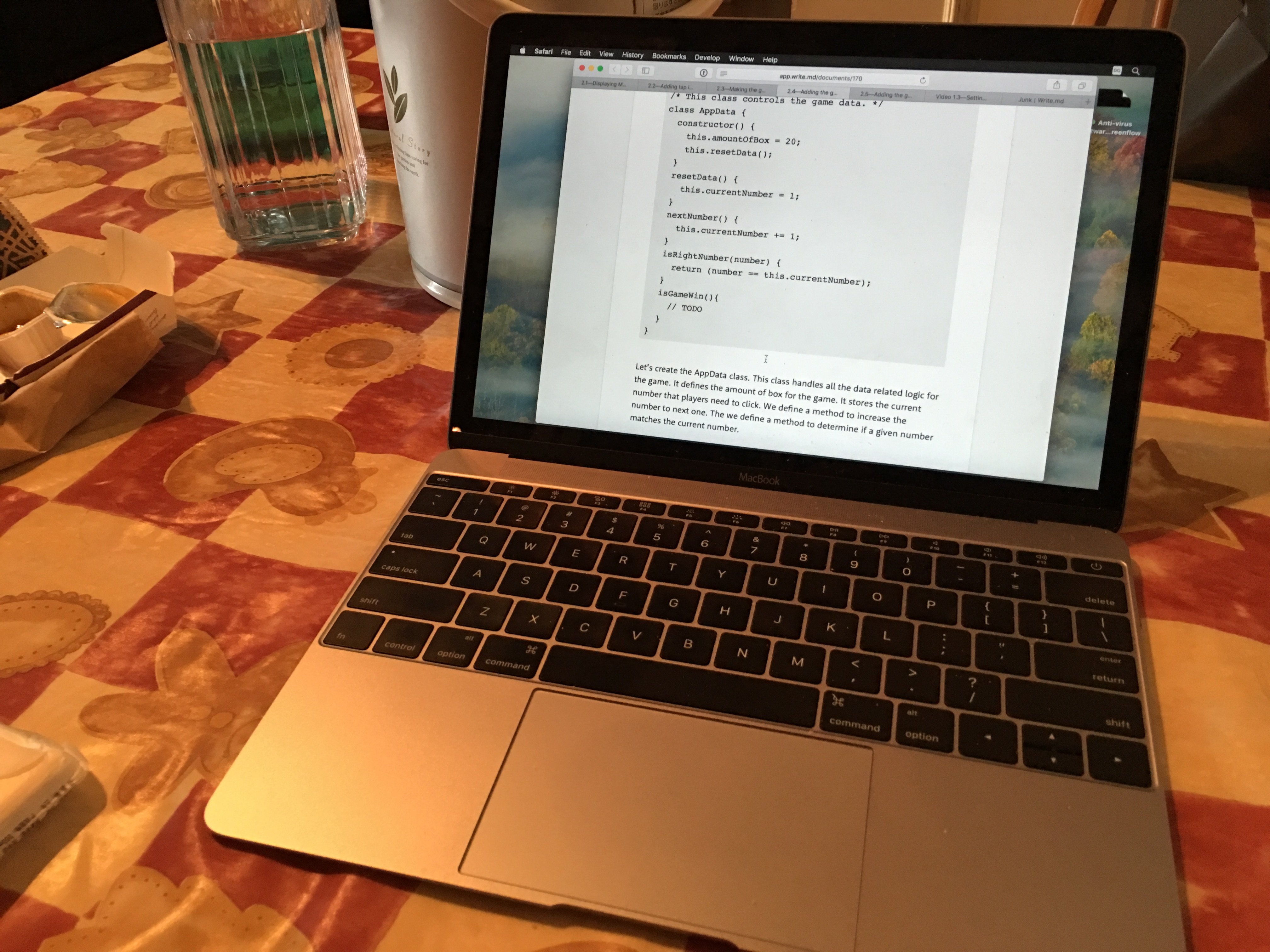 Writing script everything. 